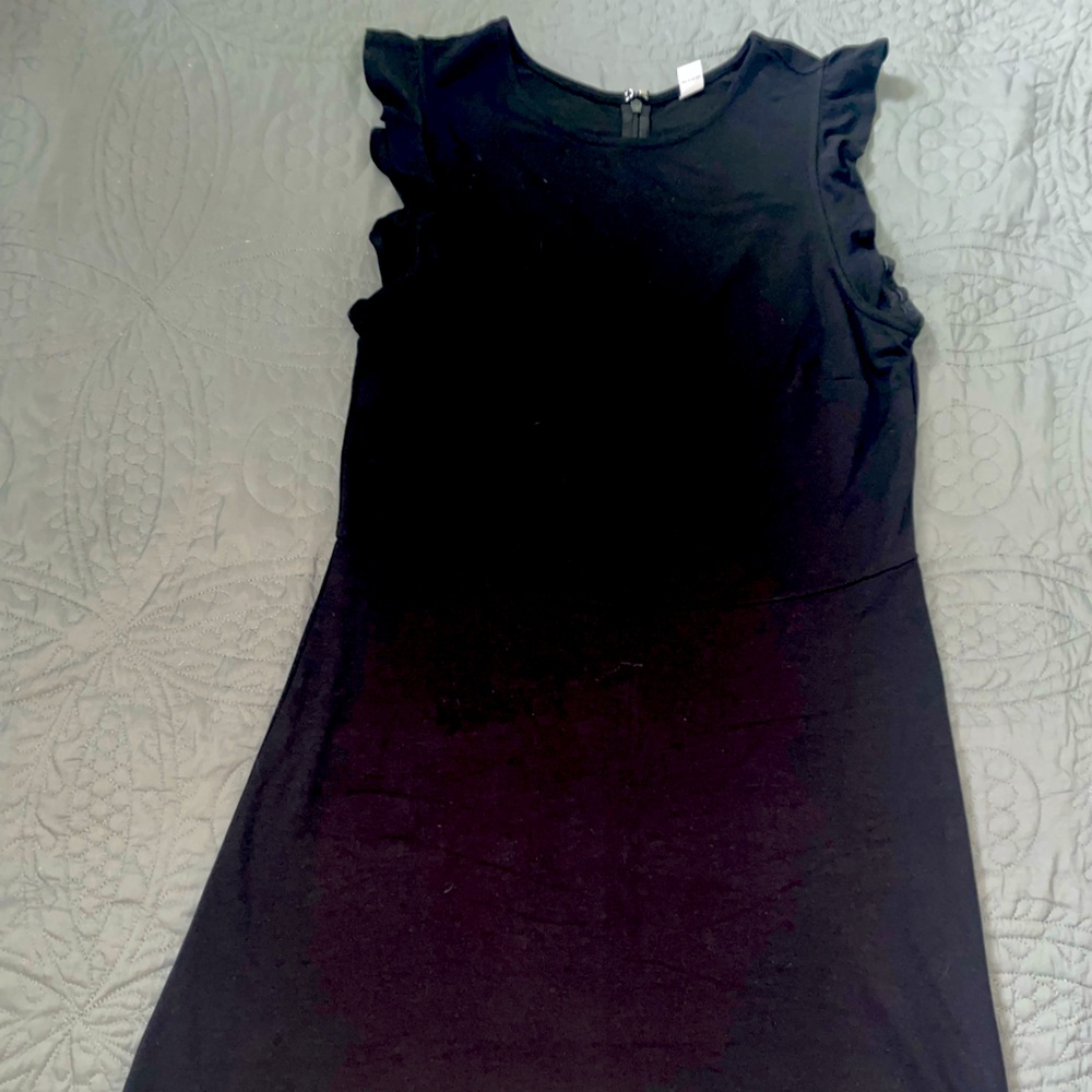 OLD NAVY WOMENS BLACK RUFFLE SLEEVED DRESS